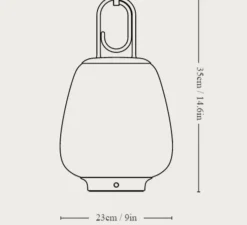 Enfants|Lampe*Andtradition Baladeuse, Lucca SC51, , IP44, LED, 2700K, lm, Ø24cm, H37cm - noir