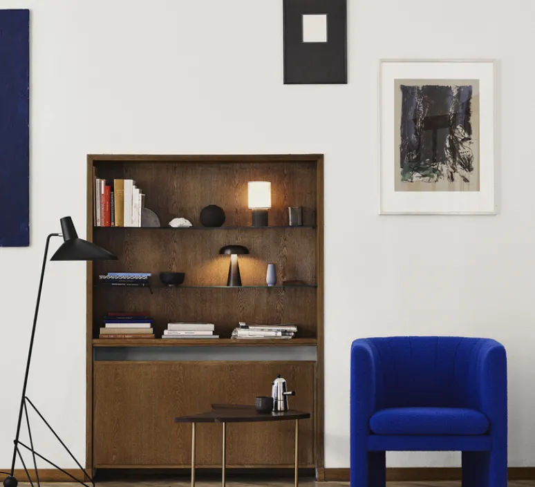 Lampe*Andtradition Baladeuse, Manhattan SC52, , LED, 2700K, 100lm, Ø13cm, H25cm - bronze, toile