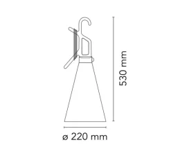 Lampe*Flos Baladeuse, Mayday, , Ø22cm, H53cm - noir