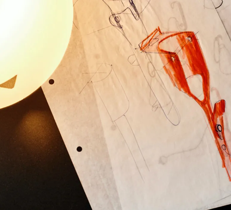 Lampe*Flos Baladeuse, Mayday, , Ø22cm, H53cm - orange