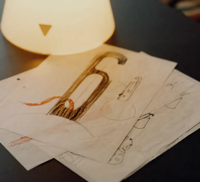 Lampe*Flos Baladeuse, Mayday, , Ø22cm, H53cm - orange