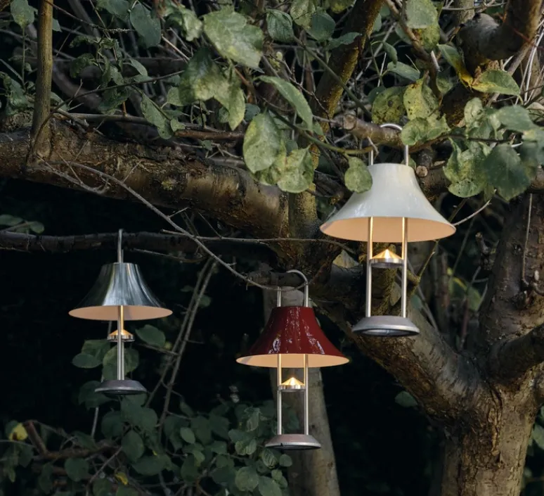 Lampe*HAY Baladeuse, Mousqueton, , IP44, LED, dim, 2550K, 157 lm, Ø19,5cm, H30,5cm - acier brossé