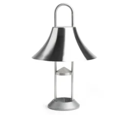 Lampe*HAY Baladeuse, Mousqueton, , IP44, LED, dim, 2550K, 157 lm, Ø19,5cm, H30,5cm - acier brossé