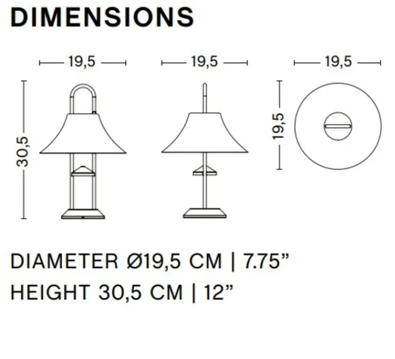 Lampe*HAY Baladeuse, Mousqueton, , IP44, LED, dim, 2550K, 157 lm, Ø19,5cm, H30,5cm - acier brossé