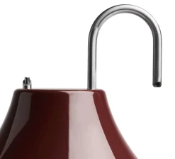 Lampe*HAY Baladeuse, Mousqueton, , IP44, LED, dim, 2550K, 157 lm, Ø19,5cm, H30,5cm - fer rouge
