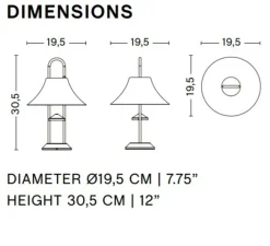 Lampe*HAY Baladeuse, Mousqueton, , IP44, LED, dim, 2550K, 157 lm, Ø19,5cm, H30,5cm - fer rouge