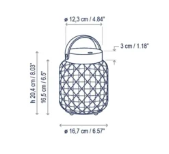 Baladeuse, Nans M/21/R, marron graphite, LED, dim, 2700K, 460 lm, Ø16,7cm, H20,4cm - Bover