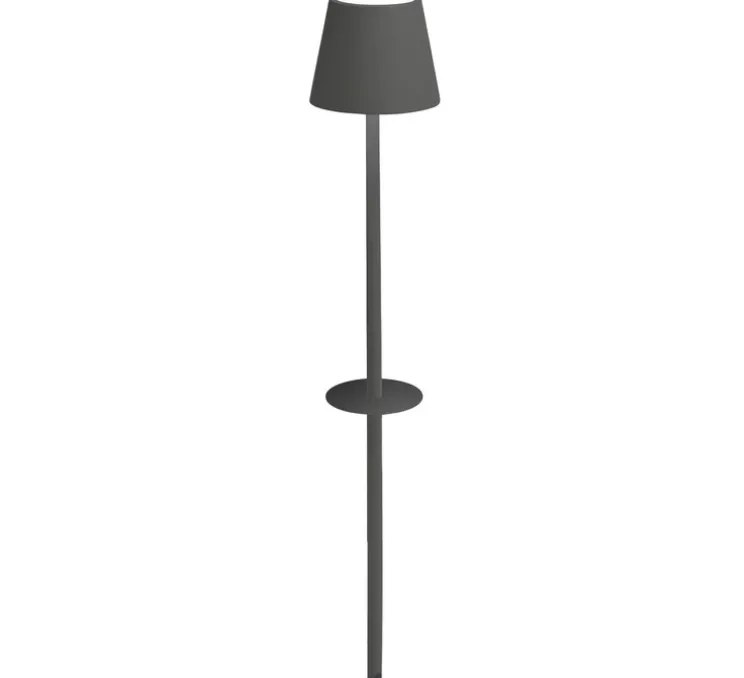 Baladeuse, Poldina, Gris foncé, avec piquet, IP54, LED, dim, 2200-3000K, 256 lm, Ø11cm, H60cm - Zafferano