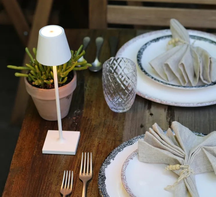 Baladeuse, Poldina Micro, blanc, IP65, LED, dim, 2200-3000K, 195 lm, Ø7cm, H27,5cm - Zafferano