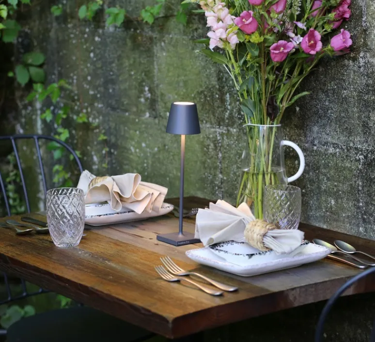 Lampe*Zafferano Baladeuse, Poldina Micro, , IP65, LED, dim, 2200-3000K, 195 lm, Ø7cm, H27,5cm - Gris foncé