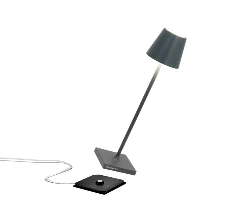 Lampe*Zafferano Baladeuse, Poldina Micro, , IP65, LED, dim, 2200-3000K, 195 lm, Ø7cm, H27,5cm - Gris foncé