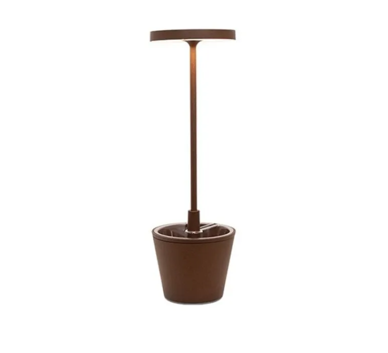 Lampe*Zafferano Baladeuse, Poldina Reverso, , IP54, LED, dim, 2200-2700-3000K, 241-250-262 lm, Ø11cm, H35cm - Corten