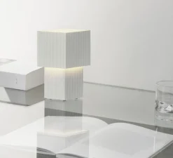 Lampe*Pholc Baladeuse, Romb Mini, , IP44, L8cm, H19cm - blanc coton