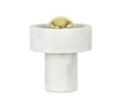 Baladeuse, Stone, Marbre blanc, LED, dim, 3000K, 160 lm, Ø19cm, H16cm - Tom Dixon