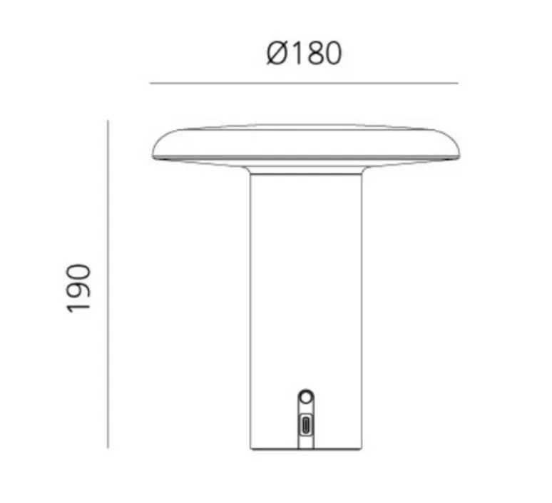 Lampe*Artemide Baladeuse, Takku, , LED, dim, 3000K, 145 lm, Ø18cm, H19cm - rouge