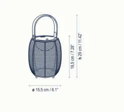 Lampe*Bover Baladeuse, Tanit M/29/R, , LED, 2700K, 54lm, Ø15,5cm, H29cm - beige