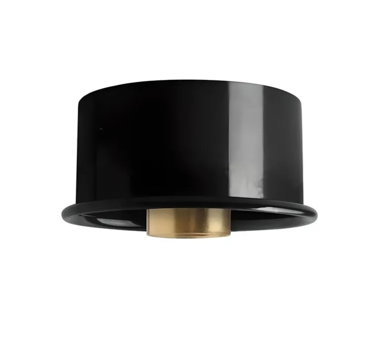 Base pour applique, light.167, noir, Ø10cm, H5cm - Zangra