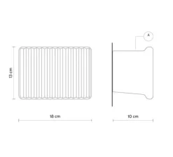 Applique*Karman Base pour applique, Umarell, sans personnage, , LED, 2700K, 1282 lm, L18cm, H13cm - blanc mat