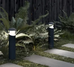 Lampadaire*9010 Novantadieci Borne, Alfiere Large, , IP65, Ø12,4cm, H60cm - gris foncé