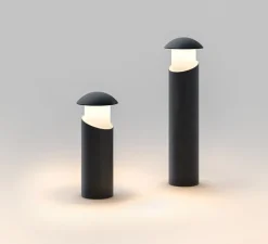 Lampadaire*9010 Novantadieci Borne, Alfiere Large, , IP65, Ø12,4cm, H60cm - gris foncé