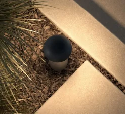 Lampadaire*9010 Novantadieci Borne, Alfiere Small, , IP65, Ø12,4cm, H40cm - gris foncé