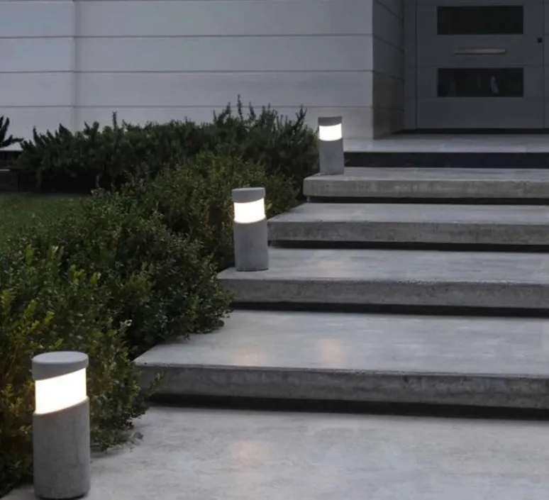 Lampadaire*Faro Borne, BLOCK 35, , IP65, Ø14.7cm, H35cm - gris