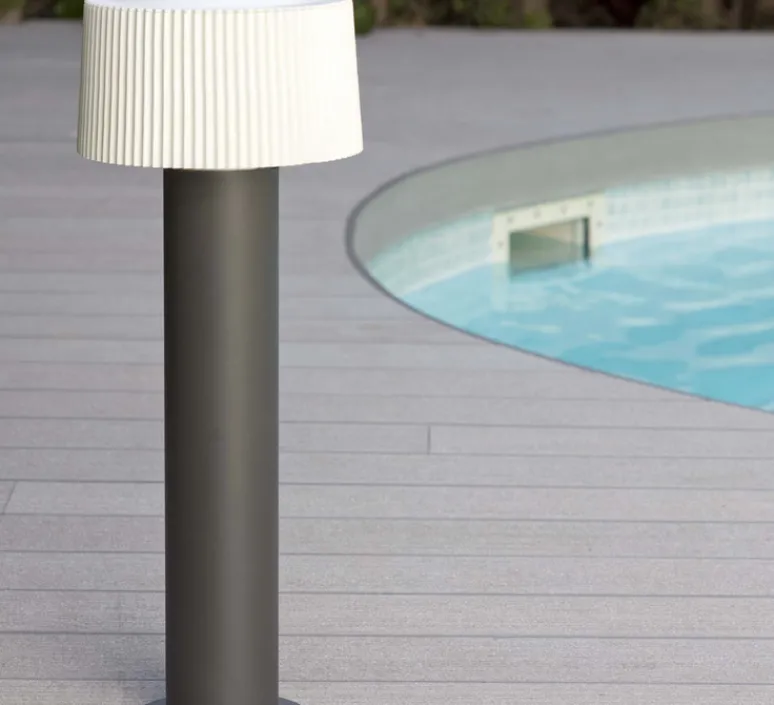 Lampadaire*Faro Borne d'extérieur, MUFFIN, , H55,9cm - gris anthracite