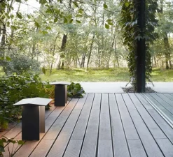 Lampadaire*Luceplan Borne, Fienile, extérieur, , IP65, LED, dim, 3000K, 780lm, L45cm, H72cm - gris foncé