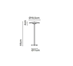 Lampadaire*Marset Borne, Ginger B 20/40, , IP65, LED, dim, 2700K, 495 lm, Ø19,5cm, H44cm - rouille