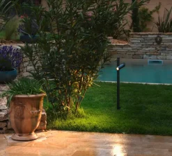 Lampadaire*SLV Borne, Helia Slim, , IP65, LED, 3000K, 450 lm, L12cm, H60cm - noir