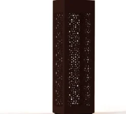 Lampadaire*Roger Pradier Borne, Hogar Moucharabieh N°5, , IP67, LED, 2700K, 2376 lm, L25cm, H81,4cm - rouille