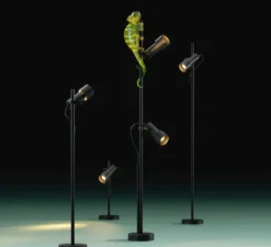 Borne, Palosanto B 5/83, noir, IP65, LED, dim, 2700K, Ø5,2cm, H83cm - Marset