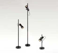 Lampadaire*Marset Borne, Palosanto B 5/60, , IP65, LED, dim, 2700K, Ø5,2cm, H60cm - noir