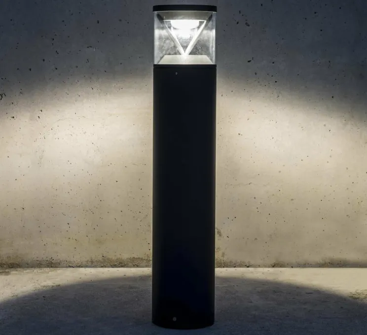 Borne, Rush 800, gris foncé, IP65, LED, 2700K, 1147 lm, Ø16cm, H80cm - Faro