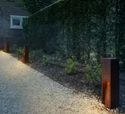 Lampadaire*SLV Borne, RUSTY ® SLOT 50, , IP55, L17cm, H50cm - rouille