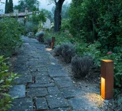 Lampadaire*SLV Borne, RUSTY ® SLOT 50, , IP55, L17cm, H50cm - rouille