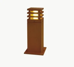 Borne, Rusty square, rouille, IP55, LED, 3000K, 90 lm, L12cm, H40cm - SLV