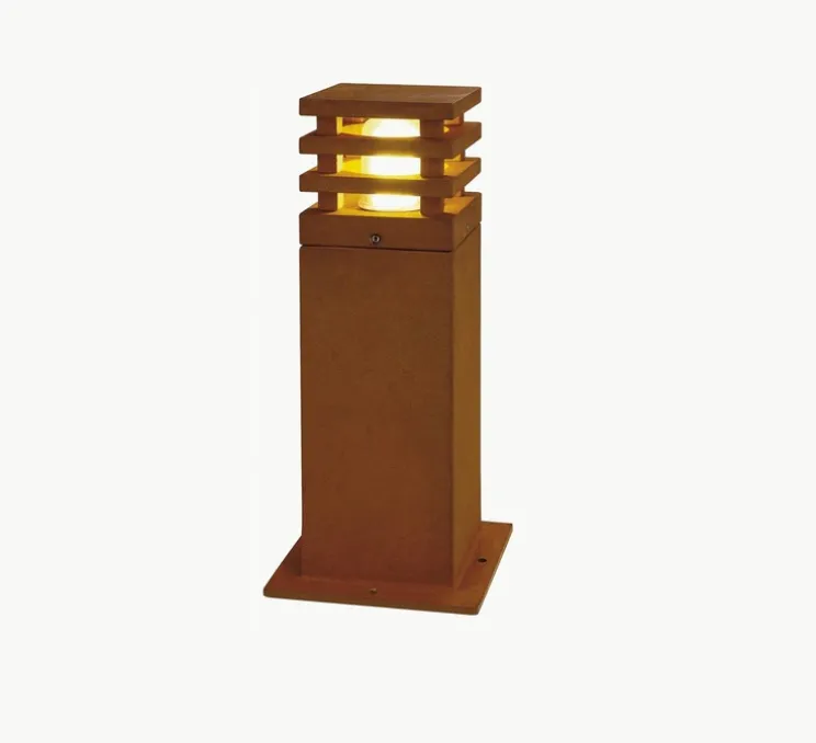 Borne, Rusty square, rouille, IP55, LED, 3000K, 90 lm, L12cm, H40cm - SLV
