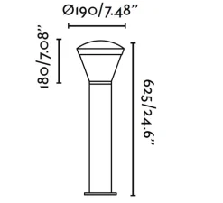 Borne, Shelby, noir, H63cm - FARO