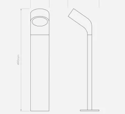 Lampadaire*Astro Borne, Soprano Bollard, , IP44, L9cm, H49cm - noir texturé