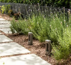 Lampadaire*Faro Borne, Totem 285, , IP55, LED, 2700K, 370 lm, L15cm, H28,5cm - gris