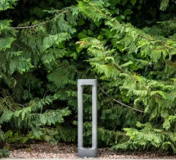 Lampadaire*Faro Borne, Totem 611, , IP55, LED, 3000K, 370 lm, L15cm, H61,1cm - gris