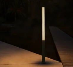 Lampadaire*Faro Borne, Tura 2050, , IP65, LED, 3000K, 4784 lm, Ø16cm, H205cm - gris foncé