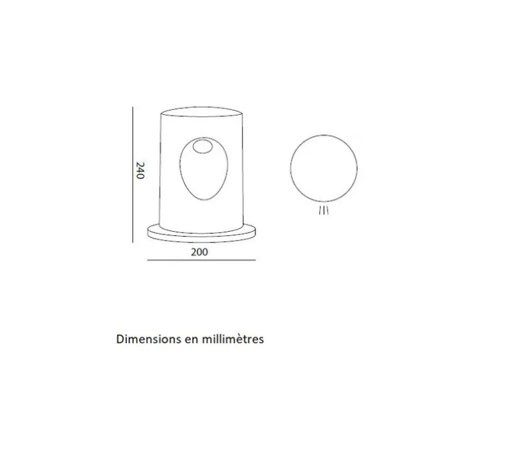 Borne, U-Boat 1, terracotta, IP65, LED, 2700K, 250 lm, Ø20cm, H24cm - Toscot