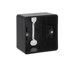 Boîte en saillie étanche, Hydro, Simple, Noir, Interrupteur et Prise, L7,3cm, H7,2cm - Niko