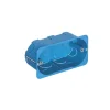 Boîtier d'encastrement, Format Italien, Rectangle, 4 modules, Cloison sèche, Azur, L11cm, H5cm - Vimar