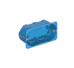 Boîtier d'encastrement, Format Italien, Rectangle, 4 modules, Cloison sèche, Azur, L11cm, H5cm - Vimar