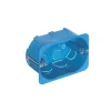Accessoires*Vimar Boîtier d'encastrement, Format Italien, Rectangle, 3 modules, Cloison sèche, Azur, L11cm, H5cm -