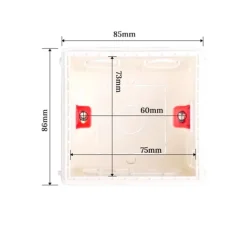Boîtier d'encastrement, Format carré, UK, Cloison sèche, blanc, L8,5cm, H8,6cm , P5cm- Nedgis