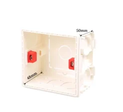 Boîtier d'encastrement, Format carré, UK, Cloison sèche, blanc, L8,5cm, H8,6cm , P5cm- Nedgis